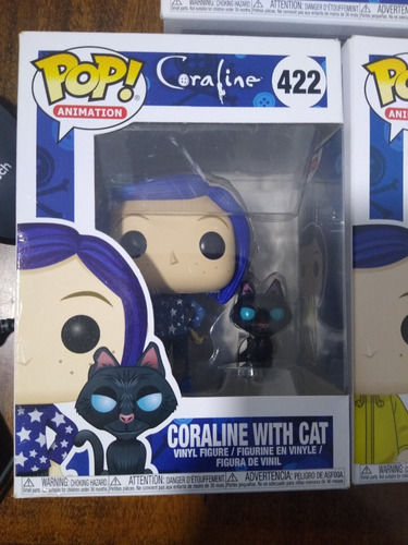 1 Coraline Colección Pop Funko Gold Gato Raincoat