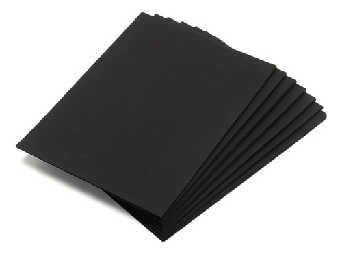 Foam Board Papel Espuma A4 30x22,5cm 3mm 12un Maquete Metier Preto Placa