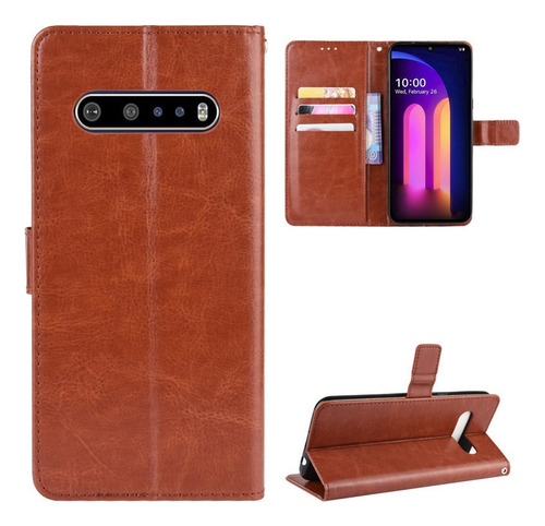 Funda De Anticaída Para LG V60 Thinq 5g Negocio Cuero Flip