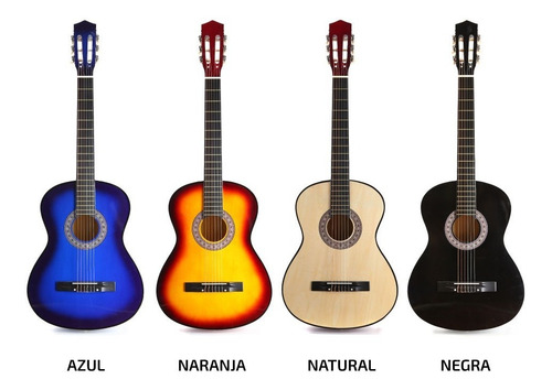Imagen 5 de 8 de Guitarra Criolla Clasica Nuevas Calidad Con Funda Pua Manual