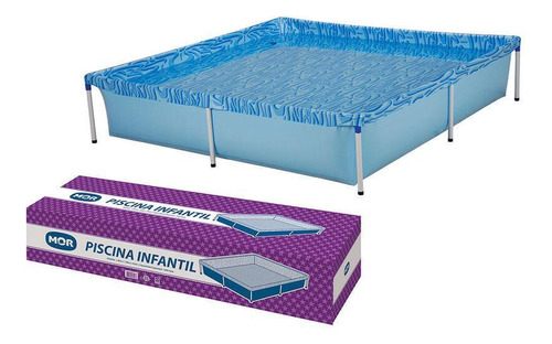 Piscina Infantil Mor 1500l Pvc Estruturada Azul