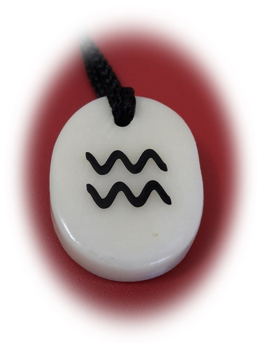 Colgante Con Los Signos Del Zodiaco 2.5 X 3.5 Cm - Acuario