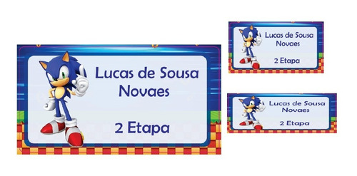 Etiqueta Escolar Personalizada Kit Com 60 Adesivos