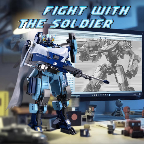Bloques De Construcción De Robots War Mecha Con Maqueta De J