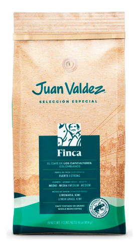 Café Finca Juan Valdez Grano 454 Gr