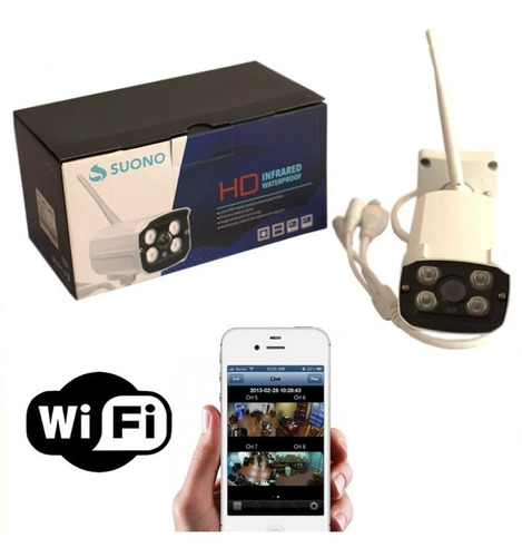 Imagen 6 de 7 de Camara Ip Wifi Exterior P2p Hd Seguridad Inalambrica 720p