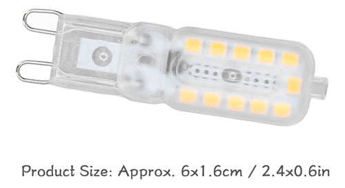 6 Bombillas Led G9 De 5 W Cubierta Transparente 22 Led