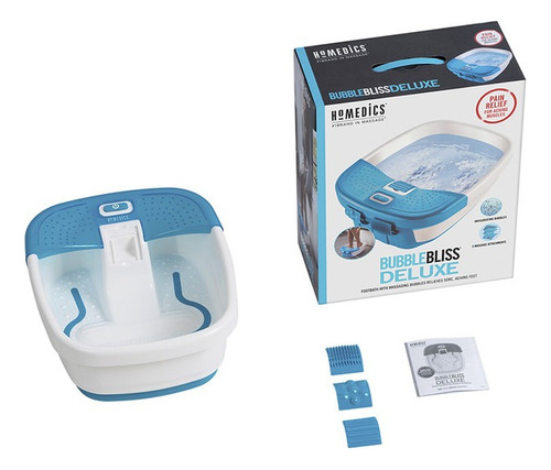 Spa De Pies Homedics Bubblebliss Deluxe Azul Color Blanco