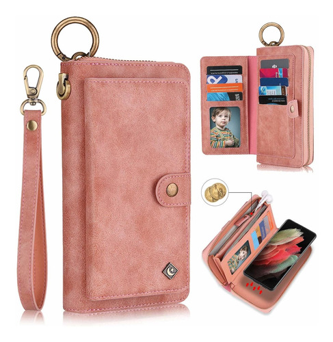 Estuche Tipo Cartera Para Galaxy S22 6.1 2 1 Magnetica