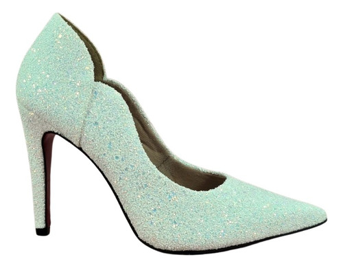 Sapato Noivas Branco Glitter 3 Dom Amazona Casamento