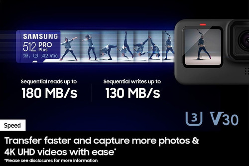 Samsung Tarjeta Memoria Microsd Evo Pro Plus 256 Gb 180 Mb/s