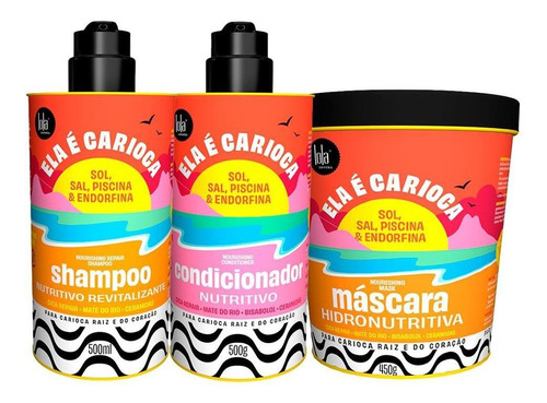 Kit Lola Ela É Carioca - Shampoo E Condicionador E Máscara