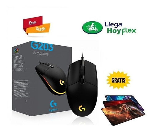 Mouse Logitech G102 2.0 / G203 Ligthsync - 8000 Dpi  - Rgb 