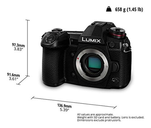 Camara Profesional Panasonic Lumix G9 + Lente Vario 12-60mm