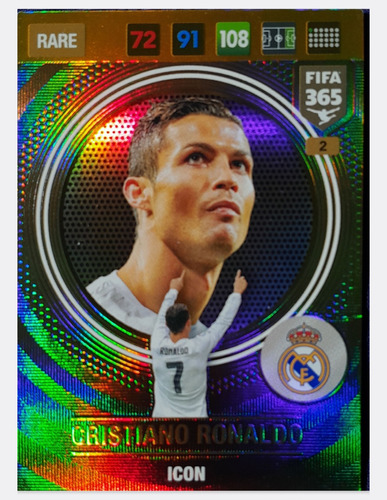 Carta Cristiano Ronaldo Fifa 365 2017 Icon - Rare Panini