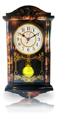 Relógio De Parede Cozinha Sala Vintage Retro Com Pendulo Cor do fundo Preto