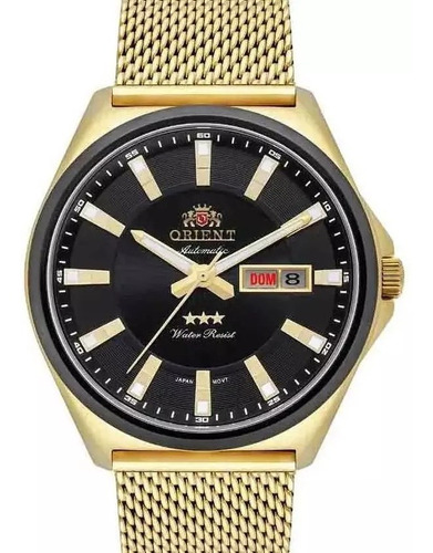 Relógio Masculino Orient Automatico Dourado F49mm009 P1kx