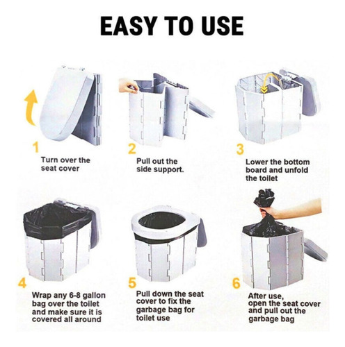 Inodoro Portátil Baño Plegable Para Camping