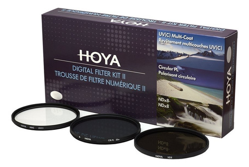 Hoya 2.638 in (hmc Uv/polarizador Circular/nd8) Juego De 3.