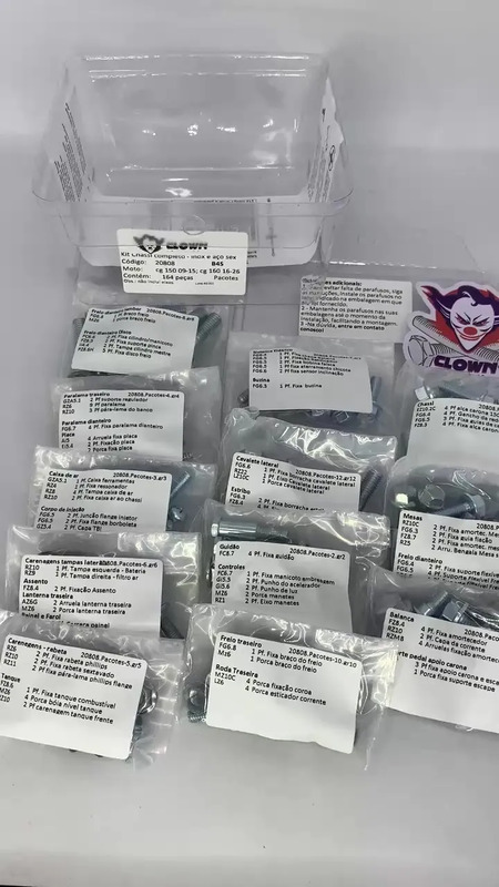 Clown Kit Parafusos Chassi Restaurar Cg160 Titan 2016-26 B4s