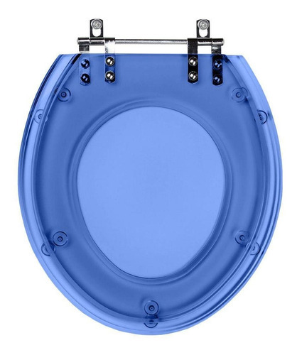 Assento Sanitário Ravena Azul Translúcido Para Vaso Deca Cor Azul/Transparente