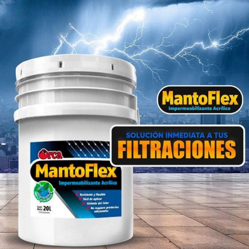 Pintura Impermeabilizante Manto Flex Silver Cuñete Aluminio