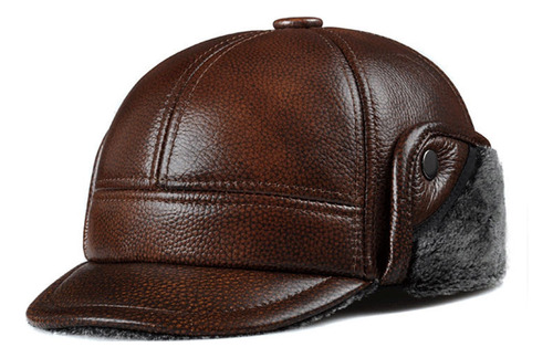 Gorra De Béisbol De Cuero Genuino Hat Hombrillo Masculino