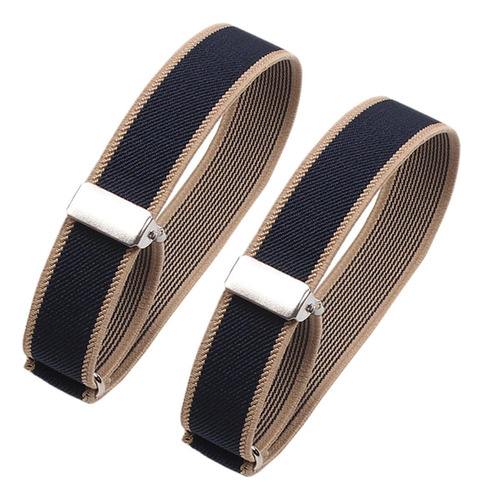 2 Soportes Ajustables Para Mangas De Camisa, Azul Beis