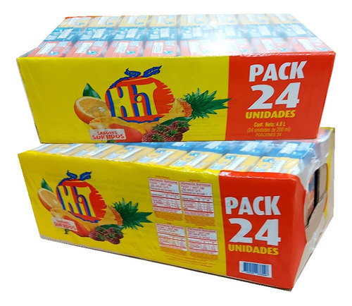 2 Jugo Hit Frutas Surtido 24 Un - mL a $6