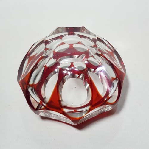 Imagen 3 de 5 de Antiguo Cenicero De Cristal Facetado Mag 58713