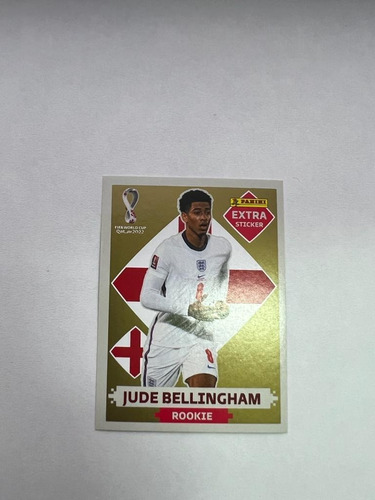 Lámina Mundial Qatar 2022 Jude Bellingham . Sticker Oro Gold