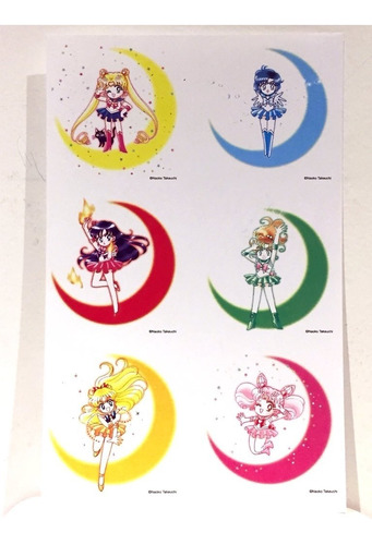 Sailor Moon Planilla De Stickers 