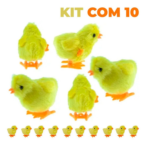 Imagem 1 de 8 de Pintinho Amarelinho Galinha Pintadinha Corda Festa Kit C/ 10