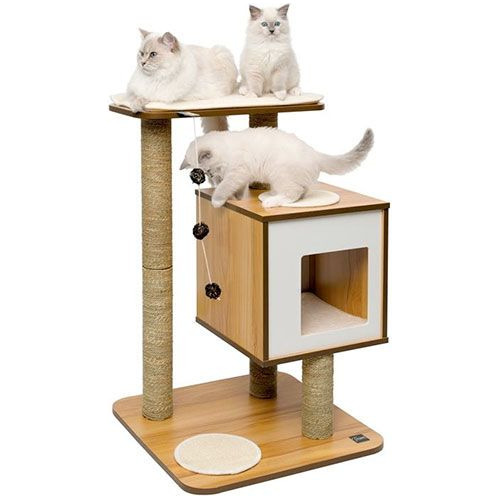 Vesper Furniture V Base Walnut Rascador Para Gatos