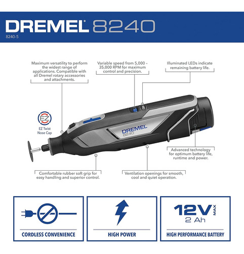 Herramienta Rotativa Inalambrica 12v Con Velocidad Variable 60