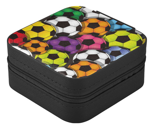 Caja Joyeria Para Mujer Organizador Joya Futbol Color Cuero