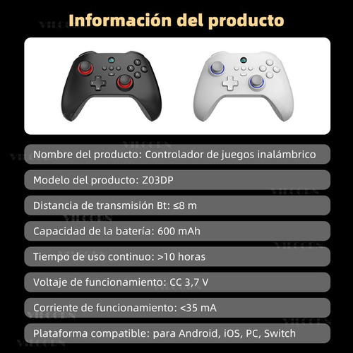Pc Control Joystick Gamepad Para Pc Steam Android Mando