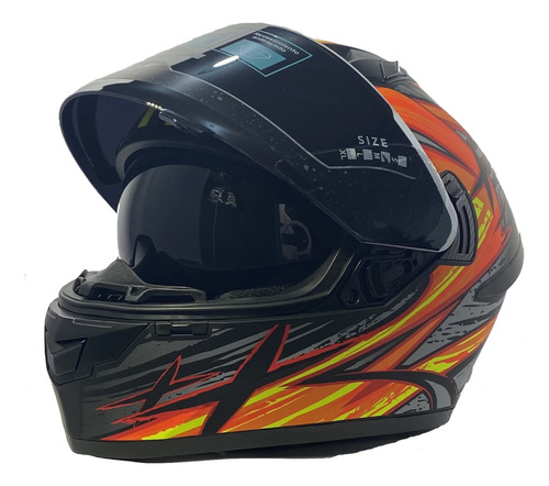 Casco Integral Edge + Guantes Cross De Tela