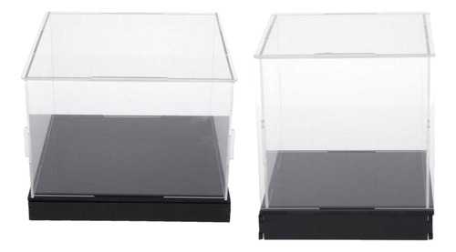 Caja De Exhibición De Acrílico Transparente De 2 Piezas,