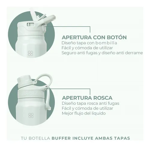 Termo Buffer Paine 1l Acero Inoxidable 24h Frío Sage Green