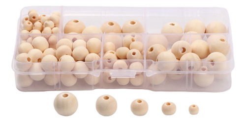 * Perlas De Madera Sueltas 300x Craft 14/12/10/6 / 8mm Juego
