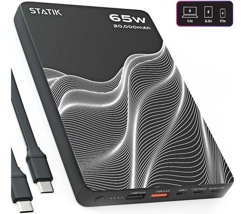 Statik Banco De Energía Para Laptop De 65 W,  Mah, Carga R.