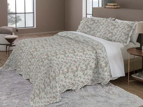Colcha Casal Cobre Leito Queen Matelado Camesa + 2 Fronhas