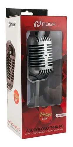 Micrófono Multimedia Vintage Noga Mic-2030 Para Pc