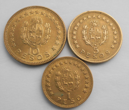 Uruguay Serie 1965 Monedas 1-5 Y 10 Pesos Artigas