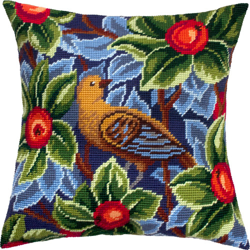 Bird By William Morris. Kit De Bordado. Almohada De 16 X 16 