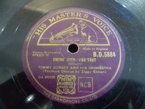 Pasta Tommy Dorsey His Master Voice C78