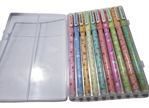 Refil Divisórias Fichário Fina Ideia + 10 Canetas Gel Cor