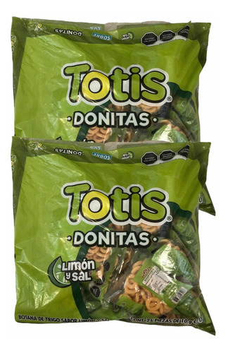 Totis Donitas Chicharrón Sal Y Limón 50 Pz De 8 G C/u