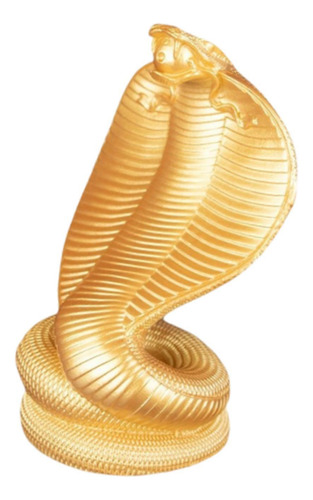 Estatua De Serpiente De Resina, Adorno De Escritorio Oro M